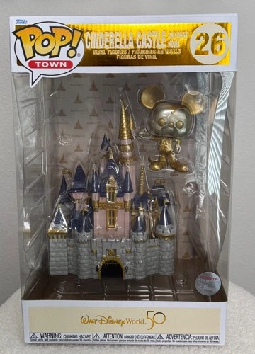 Funko Pop! Town Cinderella Castle & Mickey Mouse GOLD Walt Disney World 50th #26