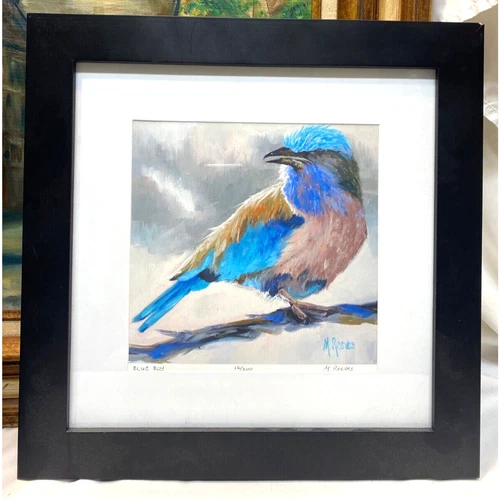 Bird Print "Blue Boy” Jay Molly Reeves Signed Numbered