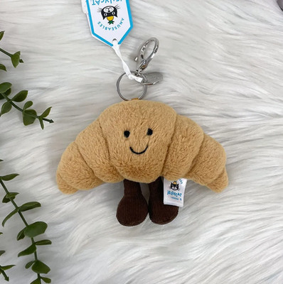 Jellycat Amuseables Croissant Plush Charm Bag Keychain – Cute