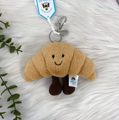 Jellycat Amuseables Croissant Plush Charm Bag Keychain – Cute