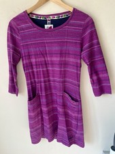 Weird fish size 8 purple stripe dress jersey Tunic pockets casual Boho Bohemian