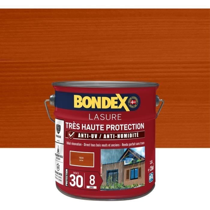 Lasure bois extérieur Bondex teck contre le grisaillement et l'humidité