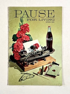 1969 Spring PAUSE FOR LIVING Coca-Cola Mid-Century party style magazine ORIGINAL