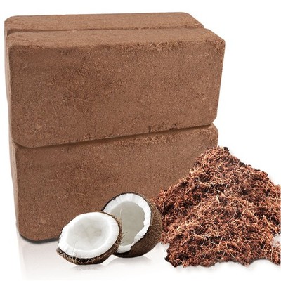 Compressed Coco Coir Bricks 4 Pack Natural Organic Coconut Fiber Growing Medium