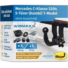 AHK abnehmbar für Mercedes C-Klasse S204 07-14 +13pol E-Satz spezifisch
