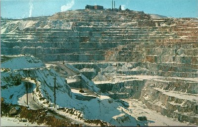 Berkeley Pit-Butte, Montana In Winter-Chrome Postcard