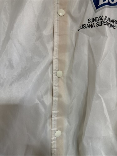 VTG CHALK LINE Super Bowl XXIV 1990 New Orleans Fanimation Jacket XL Full Snap - Picture 4 of 20
