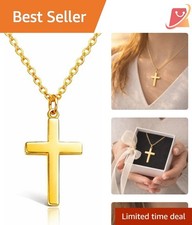 Cross Necklace Women Dainty Gold Silver Rose Gold Layered Pendant Jewelry