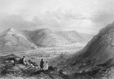 West Bank, MOUNT GERIZIM NABLUS Samaritans Passover ~ 1847 Art Print Engraving