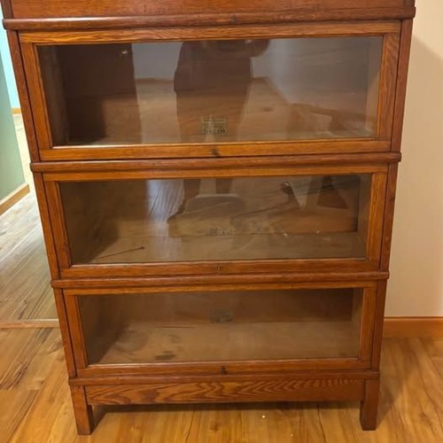 Antique Globe-Wernicke Oak 3-Stack Barrister / Sectional Bookcase