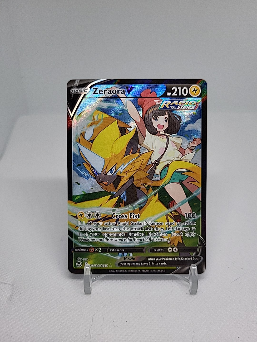 Zeraora V - TG16/TG30 - Ultra Rare Sword & Shield: Silver Tempest - NM