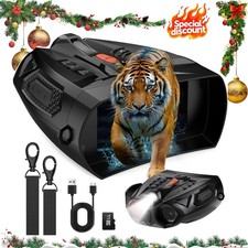 Night Vision Goggles with 4" HD Screen, 10X Digital Zoom Infrared Binoculars