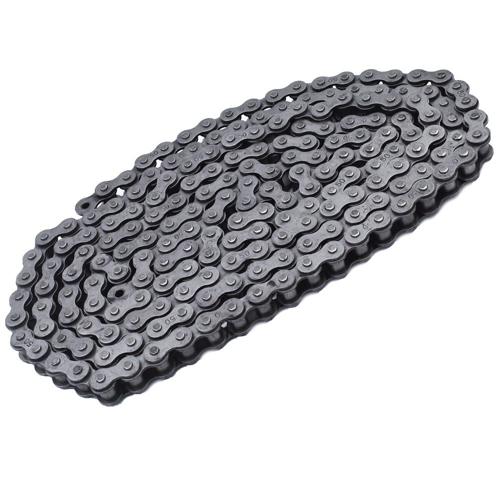 #50 Roller Chain 10 Ft Carbon Steel with 1 Connecting Links Pitch Size 0.625