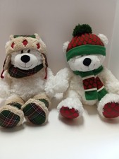 TWO, Plush teddy bears "Hugfun International" 12 inches EUC