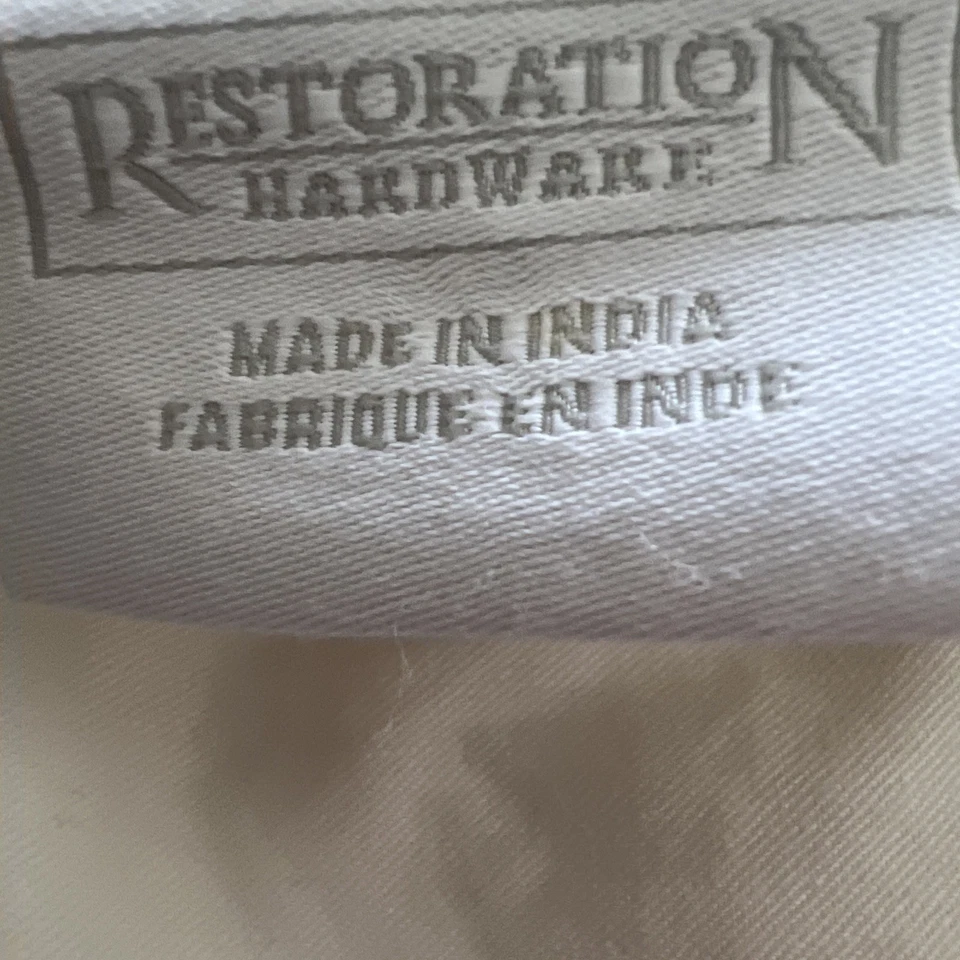 Restoration Hardware French Linen Grain Sack Pillow Cover Paris w/Feather Insert - Image 4 of 4