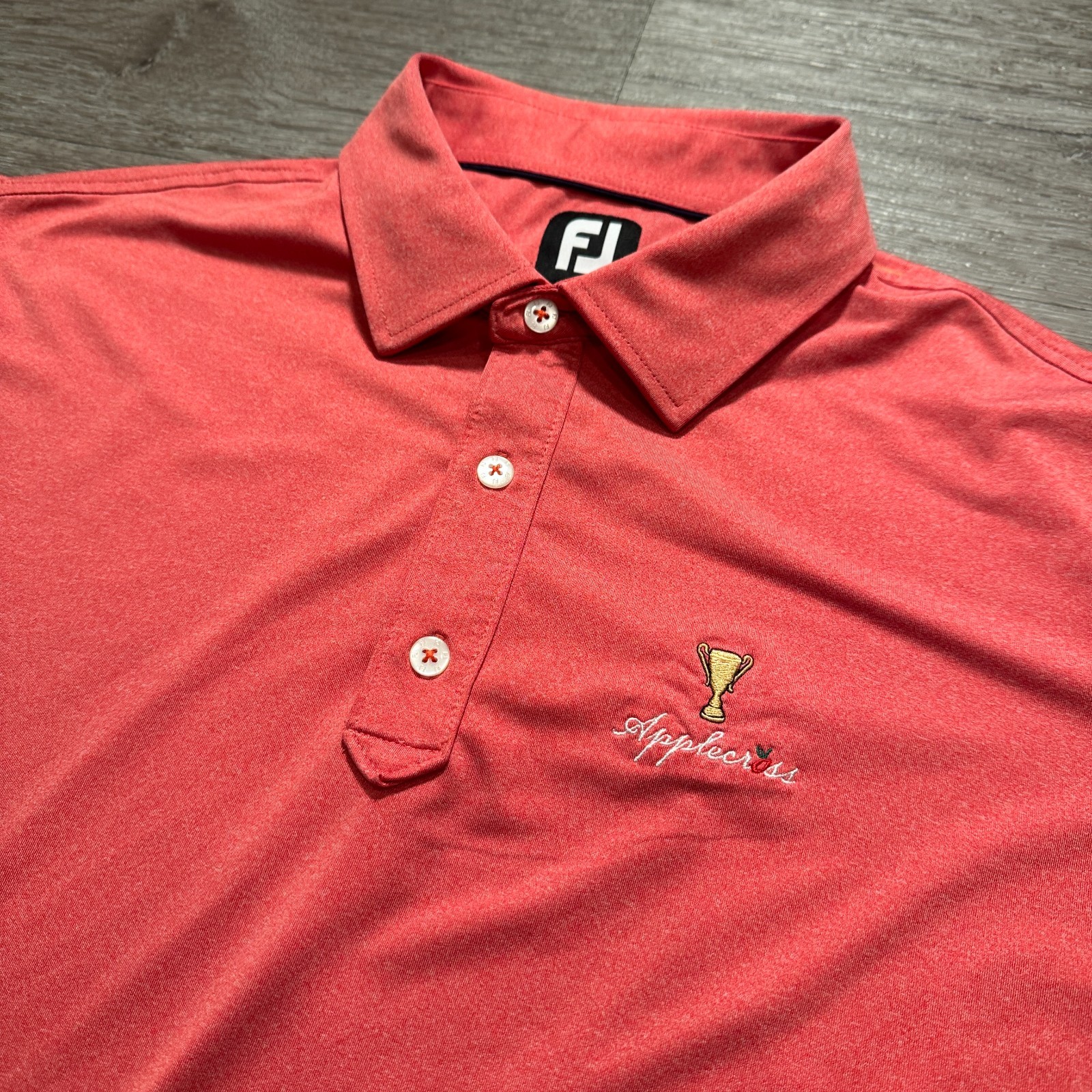 Footjoy Polo Shirt Mens XL Pink Performance Golf Golfer Outdoor Preppy Adult
