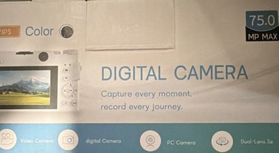 Digital Camera 75.0 MP MAX 75MP Max Dual-Lens Se 3'' IPS Color Screen