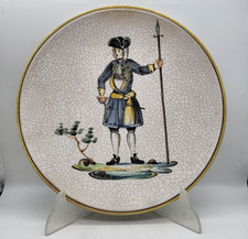 Vintage Keramik Wandteller Soldat handbemalt ...