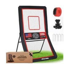 Lacrosse Rebounder, 4x7FT/4x6FT Volleyball Rebounder for Backyard with 5 Rebo...