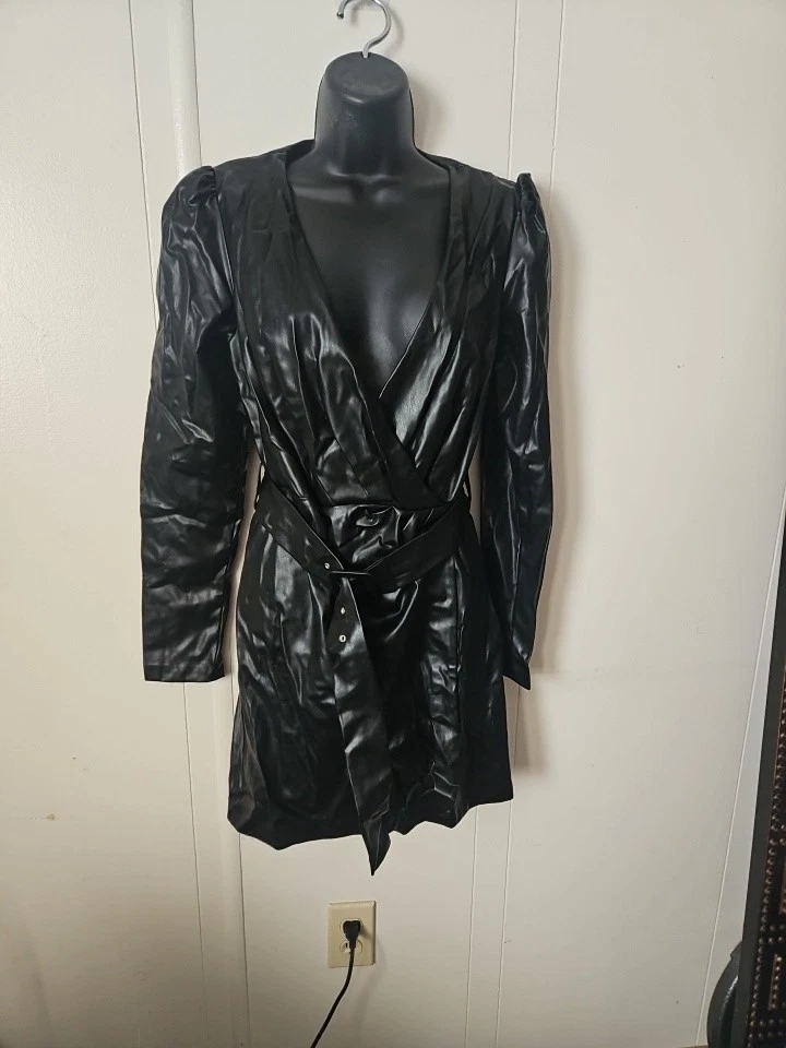 Zara Faux Leather Long Sleeve Dresses for Women for sale | eBay