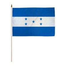 1 Dozen Honduras Stick Flag 12x18in Handheld Honduran Flag