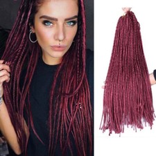 20" Soft Thin Dreadlocks Crochet Braids Twist Faux Locs Crochet Hair Extensions