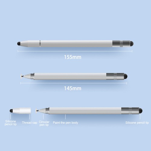 4 in 1 Stylus Pen for Touch Screen High Sensitivity Drawing Stylus Pencil(White) - Photo 8/8
