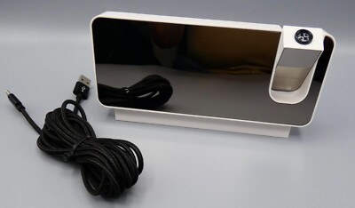 Projektionswecker - Weiß | LED-Display 180° Drehung | USB-C Powered