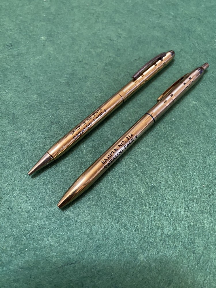 Vintage Everglide USA Salesman Sample Pencil & Pen Set. Mid Century Advertising