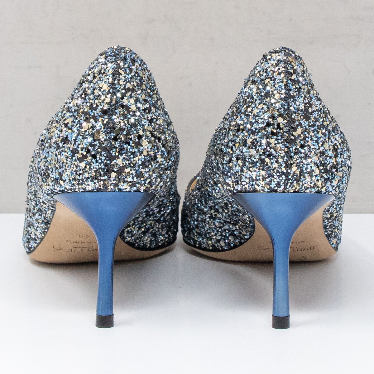 Jimmy Choo Romy 60, Size 40 EU (10 US) Electric Blue Glitter Jimmy Choo Romy 60, Size 40 EU (10 US) Electric Blue Glitter
