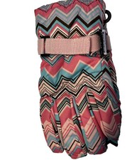 N'Ice Caps Girl's Ski Gloves, Zig Zag, 4-7 Years