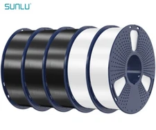 SUNLU 5×1KG Shiny SILK PLA+ Filament 5KG/11LBS Rainbow 3D Printer Consumables