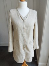 Riani German Designer Beige Cotton Womens Jacket, Size 12