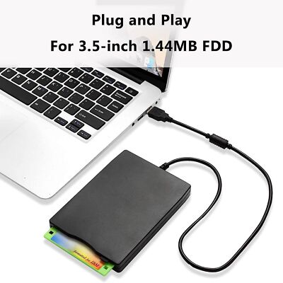 3.5'' USB 2.0 Data External Floppy Disk Drive 1.44MB For Laptop PC Win 7/8/10 Mac