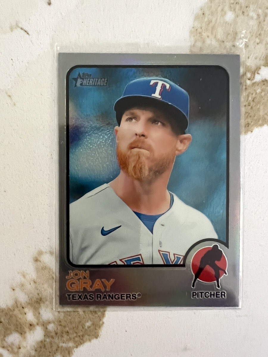Jon Gray Texas Rangers 2022 Heritage High Silver Chrome Refractor