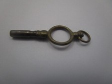 19th C Antique Brass  Iron Pocket Watch Key