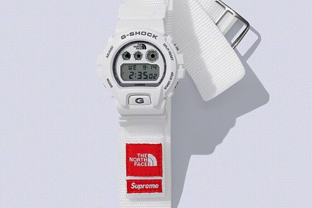 Supreme x The North Face x Casio G-Shock Watch White TNF FW22