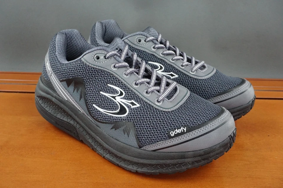 Zapato Gravity Defyer Mighty para mujer 9,5 negro malla parte superior baja con cordones para caminar Foto 3 de 4