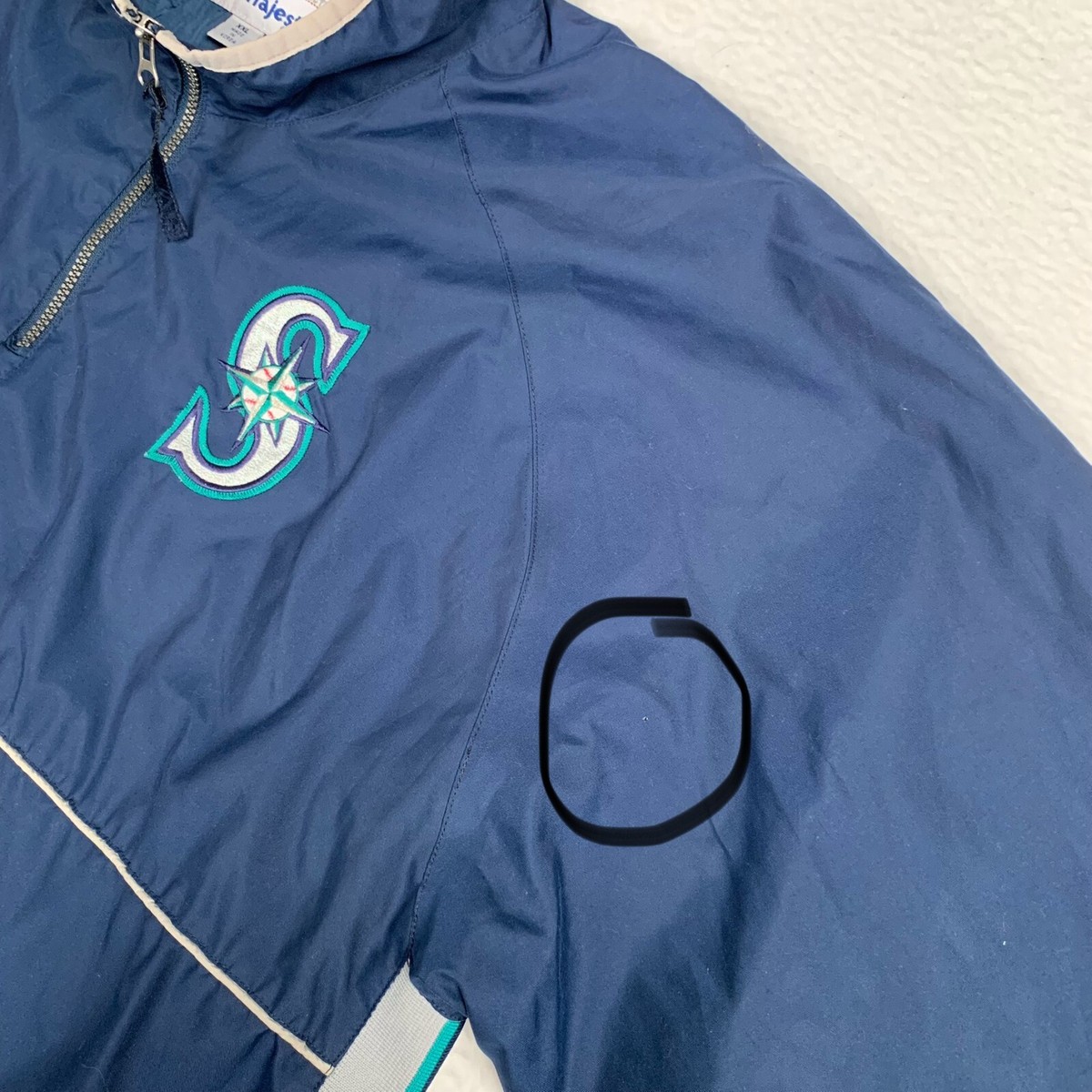 VTG Majestic Seattle Mariners 1/4 Zip Jacket Authentic