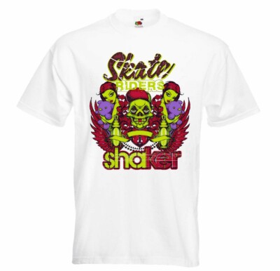 T-Shirt SKATE RIDERS SKATEBOARD SKATEBOARDFAHRER LONGBOARD SKATER FREESTYLE