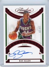 2020-21 Panini Flawless Basketball Excellence Ruby Auto #EXS-RAY Ray Allen 13/15