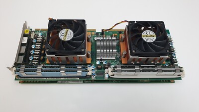 Nexcom PEAK8920VL2 Server Board with Dual CPU Coolers & RAM   USED