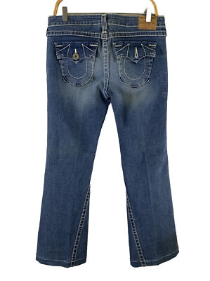 Authentic True Religion Joey Big T Flair Leg Women's 32x29 Blue