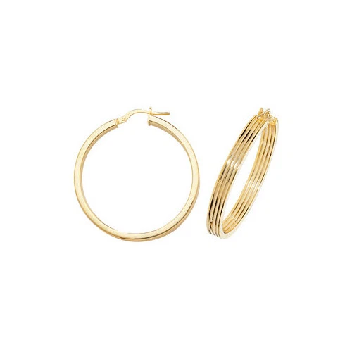 9ct gold 30mm shop hoop earrings