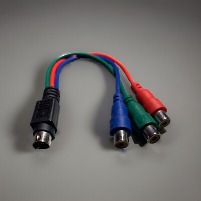 7-Pin S-Video zu 3-RCA Chinch Component Komponenten-Kabel TV-AV-Adapter