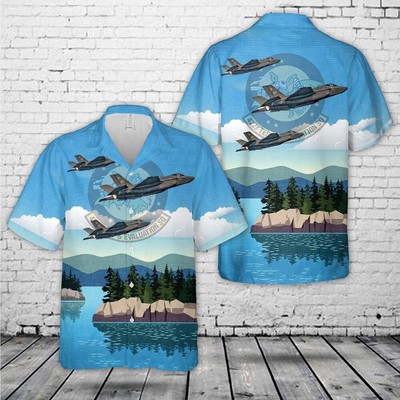 Air Force Aloha Shirt US Air Force 422d Test and Evaluation Squadron Lockheed Ma