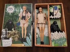 Jane Goodall Barbie Doll & David Greybeard  Inspiring Women New Open Box, UNUSED
