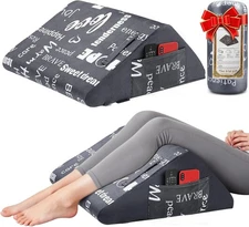 Knee Wedge Pillow, Leg Elevation Triangle Pillow for Post Surgery, Back Pain