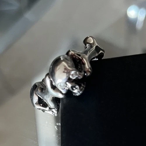 Anel de diamante prata caveira e ossos Stephen Webster tamanho 10 NOVO!!! - Imagem 3 de 4