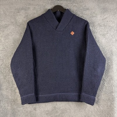 Fourth Element Woll Strickpullover Pullover Navy Herren Small Tauchen Outdoor Logo